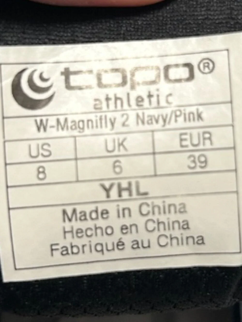 Topo Magnifly 2 Navy/Pink/Black Running Sneakers 0-Drop Women's Size 8